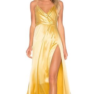 Jill Stuart Yellow Wrap Dress Slip Gown 14